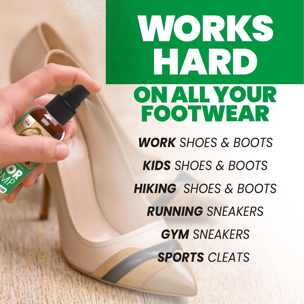Uncle Todd's Odor Stomp Shoe Deodorizer 2-Pack - Proven & Powerful Enzyme Shoe Spray for Odor Elimination in All Footwear