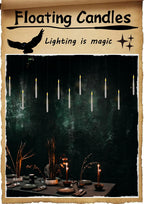 Leejec 20Pcs Flameless Taper Floating Candles with Wand, Halloween Decor