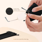 TruVision Readers 3 Pk - Gold Metal Frames and Clear Acrylic Lenses 3.25
