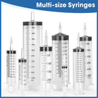 150mL Plastic Syringe for Liquid - 20 Pack Large Syringes with Adapter