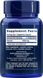 Life Extension Taurine 1,000 mg, 90 Vegetarian Capsules (Pack of 2)