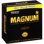 TROJAN Magnum Lubricated Large Condoms, 36 Count Pack