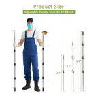 2-in-1 Crack Weeder, Telescopic Stainless Steel Weed Puller Moss Remover