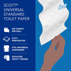 Scott Professional Standard Roll Toilet Paper, Bulk, 80 Rolls (04460)