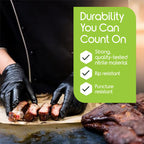 Inspire Black Nitrile Disposable Gloves | 4.5 Nitrile Disposable Safety Medical Cooking Cleaning Gloves (Black - Case Of 1000, Large)