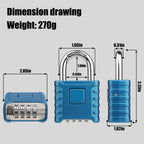 Heavy Duty Weatherproof Padlock [One-Touch Unlocking], Diyife Large Outdoor Combination Padlock, High Security, Design of Hidden Password Suitable for Locker, Home, School, Gate, Fences (Blue)