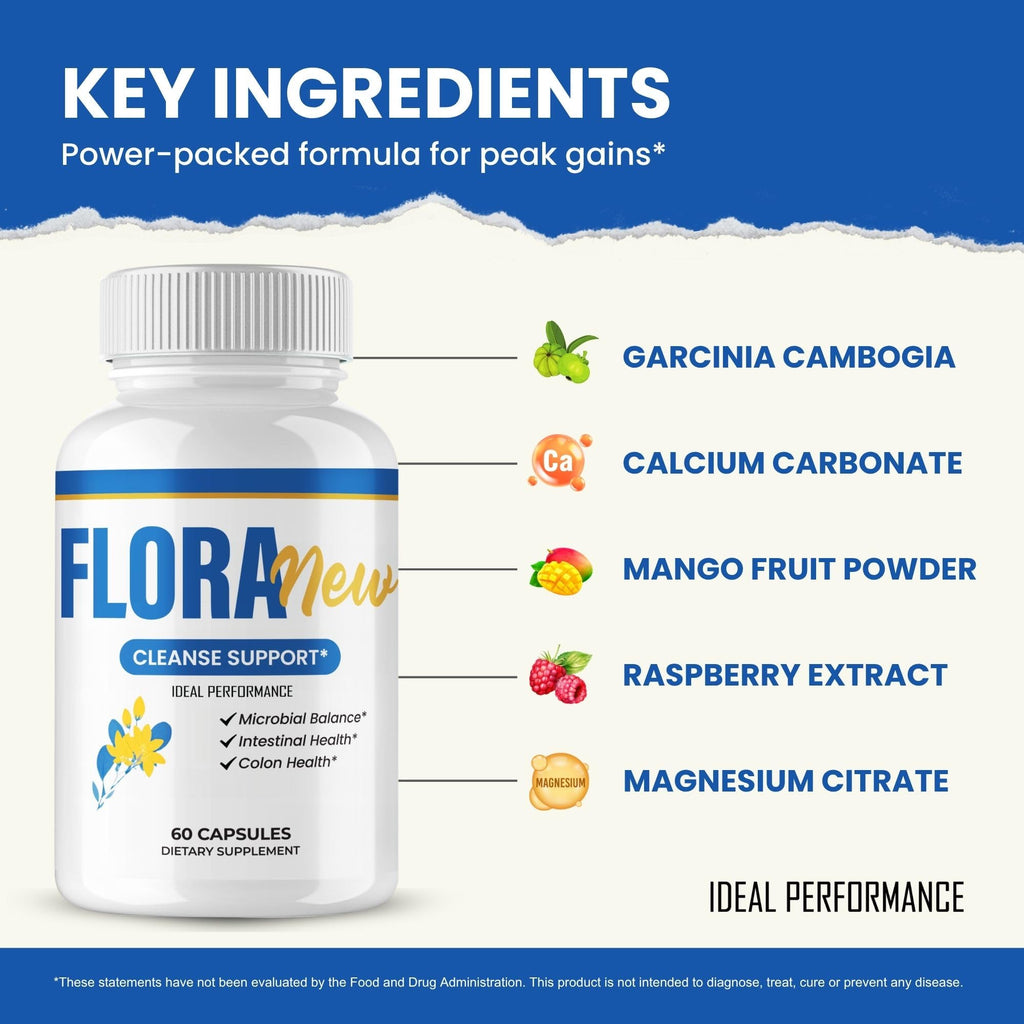 FloraNew Capsules, Official FloraNew Supplement Pills - Maximum Strength, All Natural Keto Capsule to Sustain Active Lifestyle, Advanced Formula Flora New for Overall Health Reviews (60 Capsules)