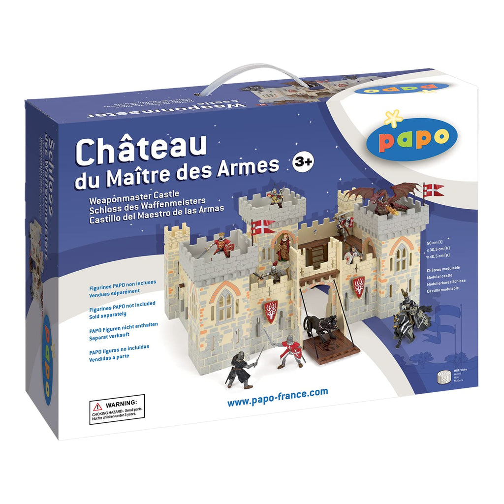 Papo - Medieval & Fantasy - Weapon Master Castle - 60002 - Wooden playset for Figurines - Collectible - for Children - Suitable for Boys and Girls - from 3 Years Old