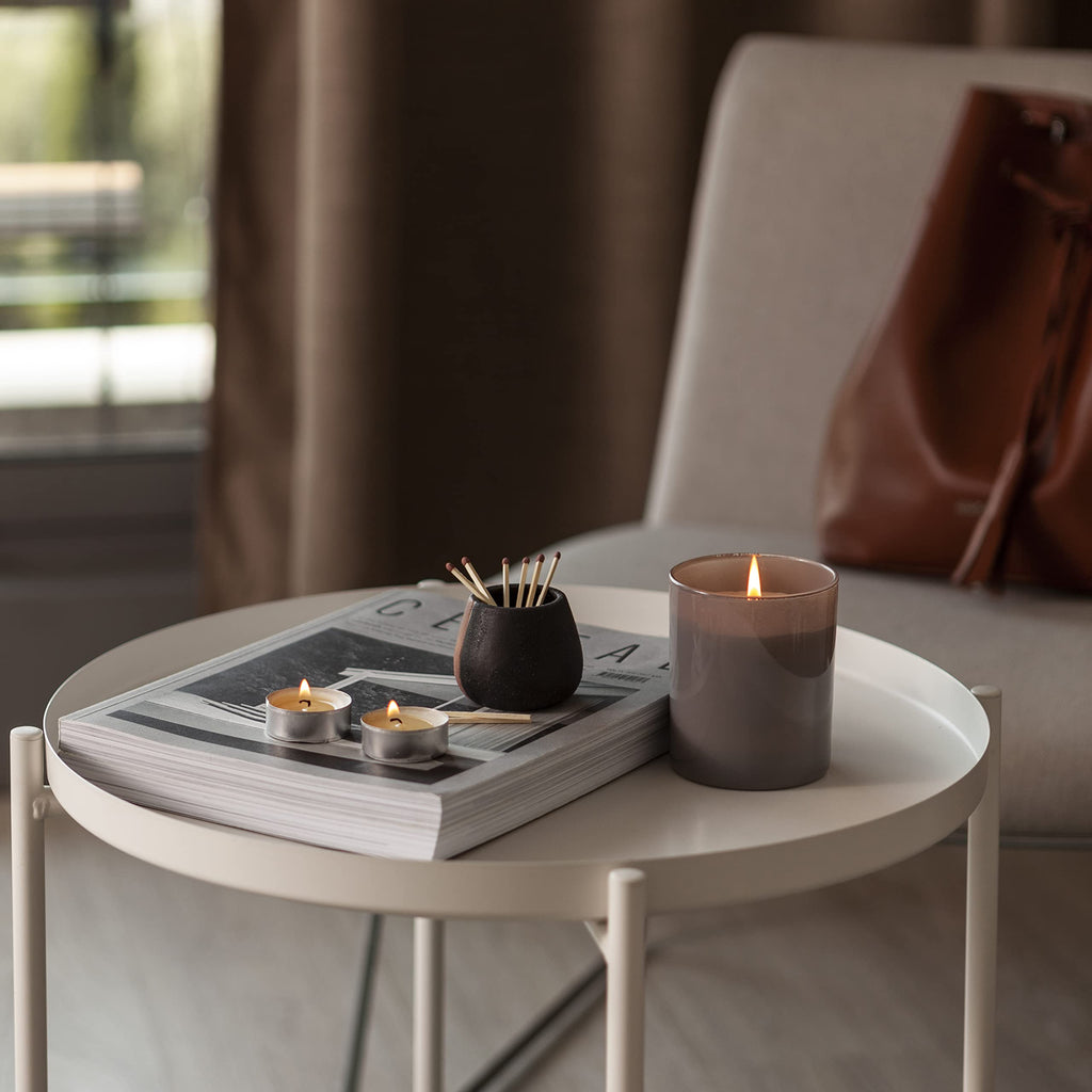Amarcado Ceramic Match Holders with Striker - Set of 2 - Candle Accessories - Candle Lover Gifts - Housewarming Gift - Matches NOT included