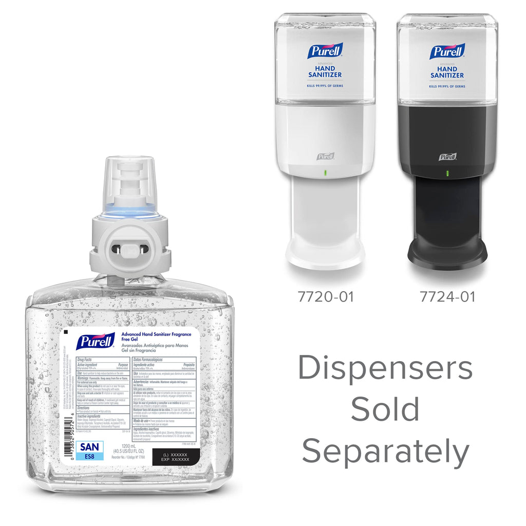 Purell ES8 Hand Sanitizer Gel Refill, 2ct x 1200 mL - 7760-02