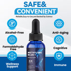 Methylene Blue Pharmaceutical Grade, USP Grade, Third Party Tested Dietary Supplement for Human Brain Health, Gentle and Safe, Improves Memory