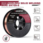 ARCCAPTAIN Mig Welding Wire, 0.035 10Lb Mig Wire ER70S-6 10Lbs Gas Solid Carbon Steel Low Splatter Mig Welding Wire Compatible With Lincoln Miller Forney Harbor Welder 0.09 4.5KG