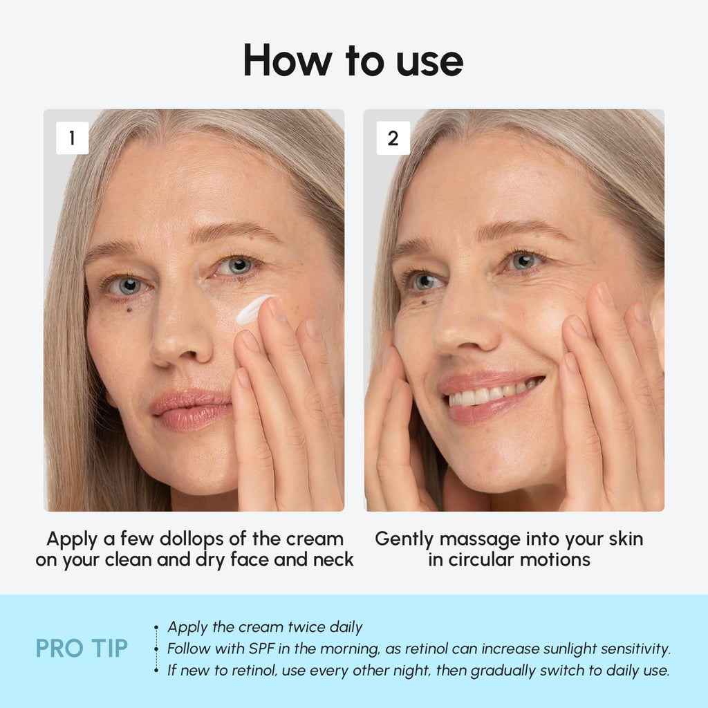 MAREE Face Moisturizer Retinol Cream for Face – Daily Wrinkle Cream for Women – Anti-Aging Face Cream – Facial Moisturizer with Collagen – Crema Hidratante Para la Cara for Skin Tightening