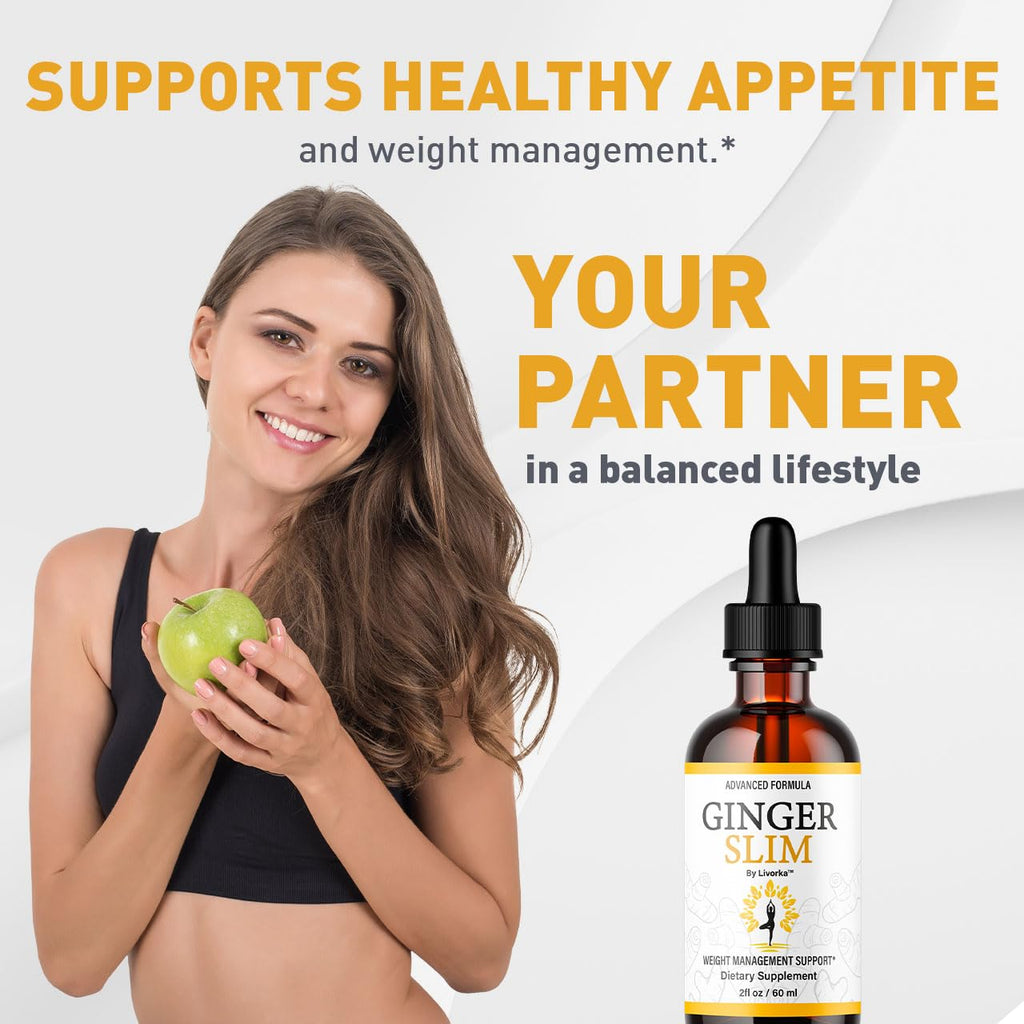Ginger Slim Drops - Official GingerSlim Droppers Supplement Premium Formula, Ginger Slim All Natural Liquid Support Advanced Formula Healthy Drops Reviews, 1 Bottle for 1 Month
