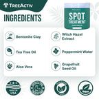 TreeActiv Milia Spot Treatment 3 Piece Tool Set, Milia Remover Set, Includes 12ml Overnight Milia Remover Cream with Bentonite Clay and Aloe Vera, Milia Extractor Tool Kit Acne Treat