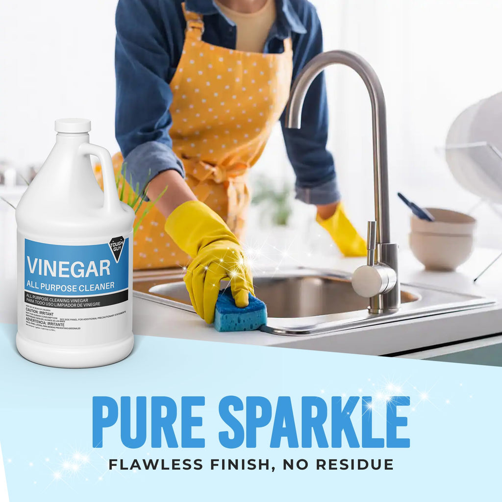 (4 Gallons) - Distilled White Cleaning Vinegar 6% Acidity - Multi-Purpose Household Surface Cleaner, Safe for Laundry