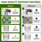 8 Packs Round Plant Protector from Animals,Metal Wire Mesh Garden Plant Cages for Outdoor Gardening Supplies, Garden Protection Rabbits Chickens Ducks for Vegetables, Flowers, Shrubs (16'' x 12'')