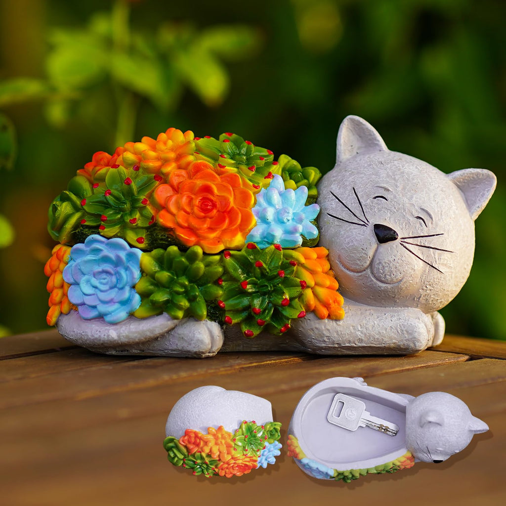 Fashionoda Outdoor Cat Key Hider Statue