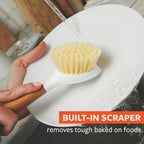 Full Circle Double Dish Brush Set – Durable Scrub Brushes for Dishes, Pots, Pans, and Cast Iron, Includes Be Good & Tenacious C, Sustainable 2-Pack