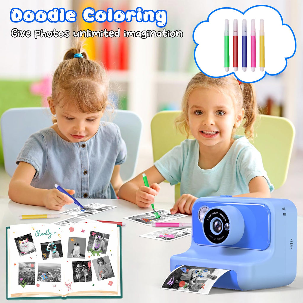 Kids Camera Instant Print, Christmas Birthday Gifts for Girls and Boys