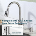 Dishwasher Air Gap Cover, Dishwasher Air Gap Cap for Kitchen Sink, Solid Brass Dishwasher Overflow Vent Cap Replacement Kit, Brushed Nickel