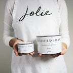 Jolie Finishing Wax - Protective topcoat Paint - Use on interior furniture, cabinets, walls, home decor and accessories - Odor-Free, Non-Hazardous - White - 120 ml