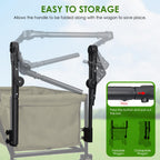 Adjustable Wagon Push Handle Attachment Fit for Round & Square Frame Wagons