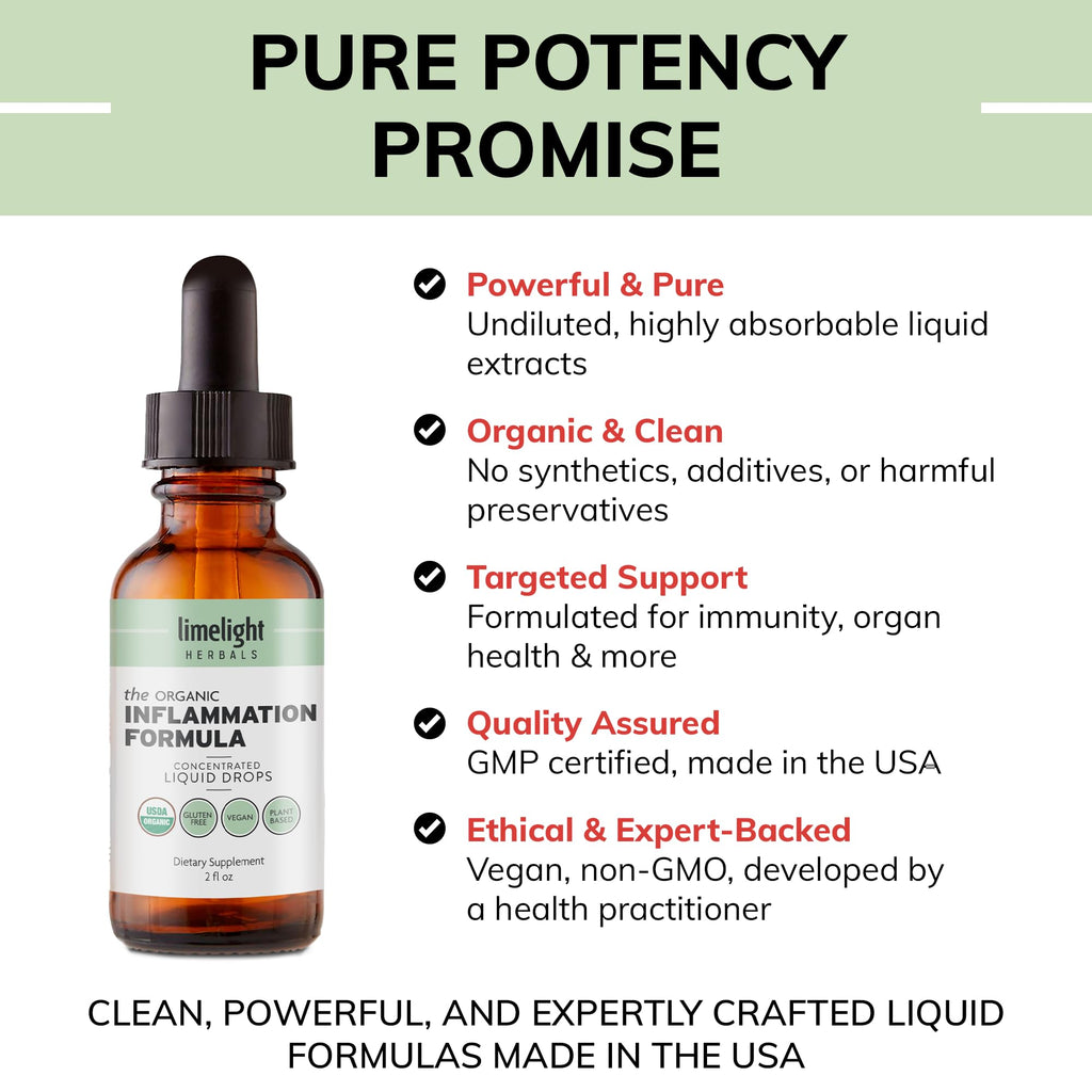 Organic Inflammation Formula Advanced Liquid Drops – Turmeric, Ginger, Boswellia & Black Pepper – Whole-Body Wellness & Inflammatory Support, Joint & Mobility Support – Vegan, Non-GMO – 60 Servings