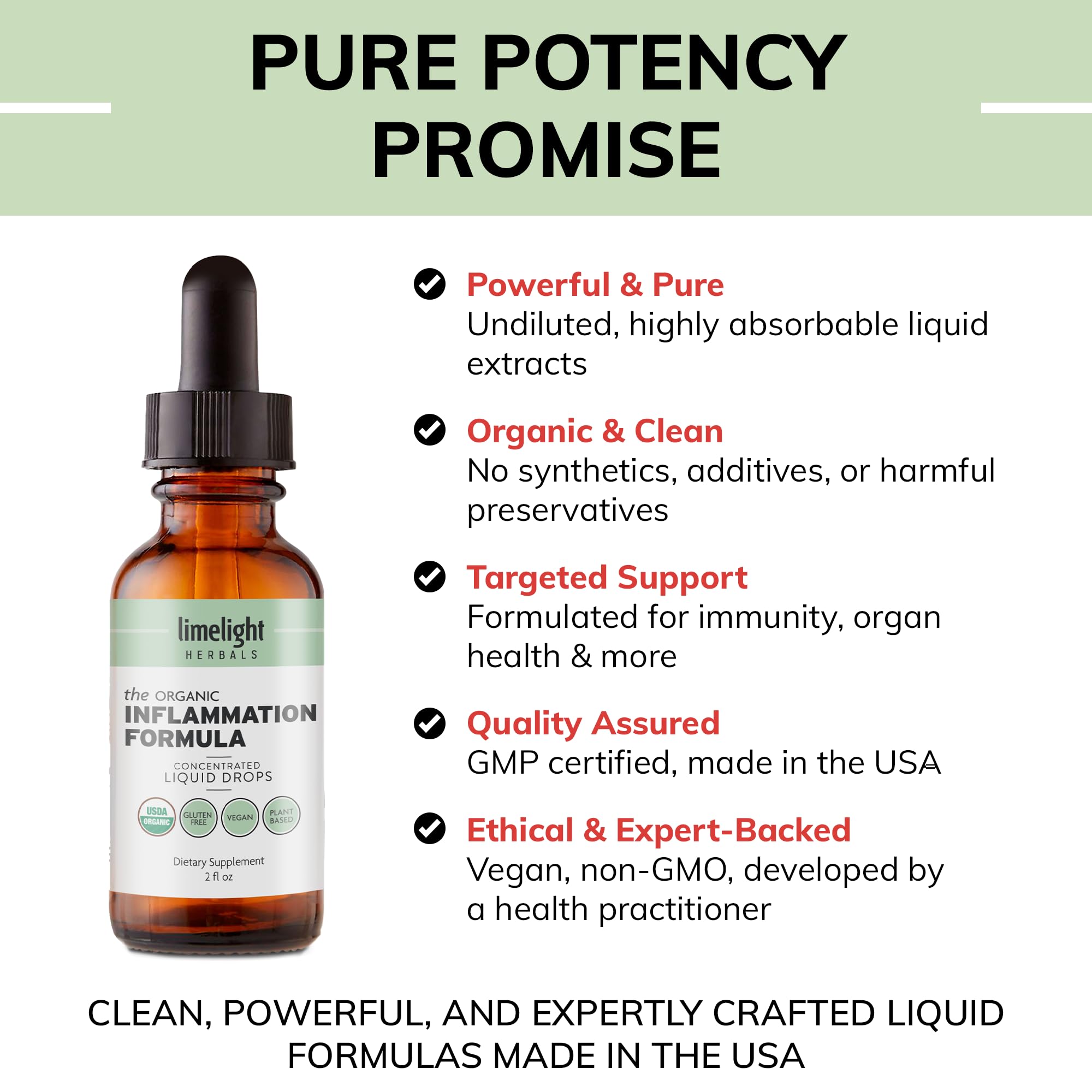 Organic Inflammation Formula Advanced Liquid Drops – Turmeric, Ginger, Boswellia & Black Pepper – Whole-Body Wellness & Inflammatory Support, Joint & Mobility Support – Vegan, Non-GMO – 60 Servings