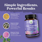 Triple Magnesium Complex Supplement - High Absorption Magnesium Glycinate, Malate & Taurate Blend for Muscles, Energy Support & Heart Health - Triple Mg Complex 400 mg Capsules - 120 Count