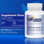 Lutimax Luteolin Complex Powder Brain Supplement with Rutin - Nootropic Brain Supplements for Memory and Focus to Improve Brain Health - Antioxidant Supplement for Immune Support, 100 Servings 2 Pack