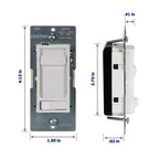 Leviton SureSlide LED Advanced Dimmer Switch for 150W Dimmable LED, Halogen and Incandescent Bulbs and Fixtures, 66741-W, White