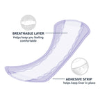 Amazon Basics Daily Pantiliner, Regular Length, Thin Absorbent Feminine Pads for Women, Unscented, 50 Count (Previously Solimo)