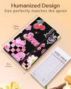 Slohif Server Book for Waitress Cute Serving Books with Zipper Pocket Accessories Leather Server Check Book Restaurant Waiter Server Booklet Organizer Ticket Book Holder Funny Y2K