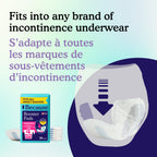 Because Overnight Incontinence Booster Pads for Men and Women, Adds 4 Cups Extra Absorbency to Adult Diapers, Super Soft, Adhesive Strip Backing, Unisex, 20 Count