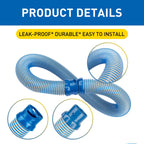 Pool Vacuum Hose, 3 Pack Twist Lock Pool Cleaner Hose Replacement for MX6 MX8, 39-Inch Swimming Pool Vacuum Hoses for Inground Pools, Easy Connect