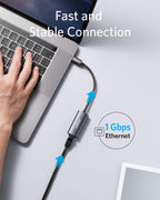 Anker USB C to Ethernet Adapter, Portable 1 Gbps Network Hub