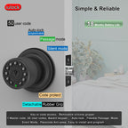 iulock Keypad & Key Smart Door Lock, 50 User Codes, Waterproof, Auto Lock - Matte Black