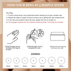 ZOOROO 2-Pack Stackable Bands for Oura Ring 5/Oura Ring 4/Oura Ring 3 Stack