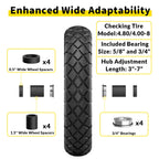RONPOW 4.80/4.00-8 Flat Free Wheelbarrow Tire and Wheel, 16" Black 2-Pack
