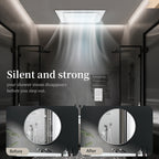 Orsong Bathroom Exhaust Fan 10" Panel Ultra Quiet without Light(8x8 Mount), 110CFM, 4" Duct for Bathroom/Garage/Home