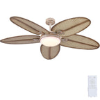 PHORUS 62" Large Waterproof Outdoor Palm Leaf Ceiling Fans with Lights and Remote,Wet Rated Tropical Ceiling Fans Light for Patios Porch Gazebo Pergola,6 Speeds Reversible