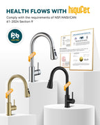 Hiqufet Kitchen Faucet with Pull Down Sprayer, Single Handle High Arc Kitchen Sink Faucet, Lead-Free Stainless Steel Modern Rv Bar Sink Faucets (Brushed Nickel)
