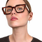 livho Oversized Blue Light Blocking Glasses for Woman - Rectangle Fashion Glasses for Computer, Chic Preppy Frame