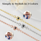 Easycosy Personalized Bracelets with Picture Inside Custom Photo Projection Bracelets Customized Gifts for Women Memorial Gifts for Girlfriend Wife
