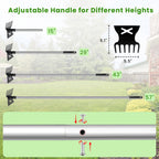 2 in 1 Garden Hoe for Weeding and Cultivator Rake with 57" Long Handle