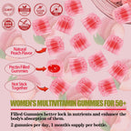 ZEGBALP Sugar-Free Womens Multivitamin 50 Plus Gummies with Calcium, Magnesium, Zinc, Vitamin A, C, D3, E, K2, B Complex, Folate, Biotin - Multi Vitamins & Minerals for Skin, Energy, Immune Support