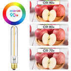 LVYE Tubular E26 LED Bulb 4W Equal 40 Watt Warm White 2700K E26 Edison AC120V 400lm Tube T9 T10 LED Light Bulb for Rustic Pendant,Chandeliers,Wall sconces 4Pack