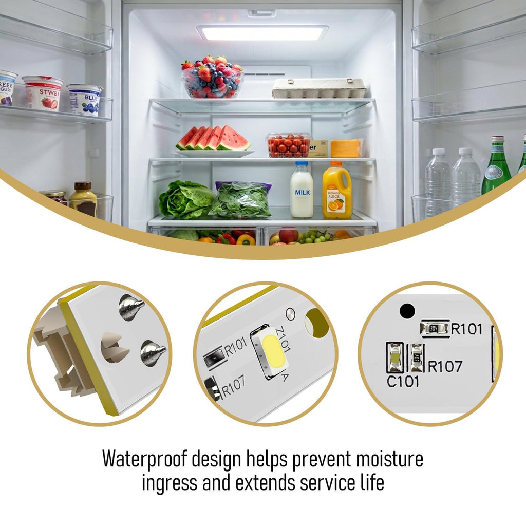 WISINY WR55X26671 Refrigerators LED Light Board 2PCS Compatible for GE LED Refrigerators Light Bulb GE Freezer Light Bulb Replacement PS11767930 AP6035586 4468532 EAP11767930 LED3344588