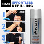 XIKAR PUROFINE Premium Butane Fuel Refill (400ml) 0 Impurities - Ultra Refined, Food Grade, Culinary Butane Refill for Torch & Lighter - Jet Flame Lighter Fuel & Kitchen Torch Refills (4 Pack/8oz)